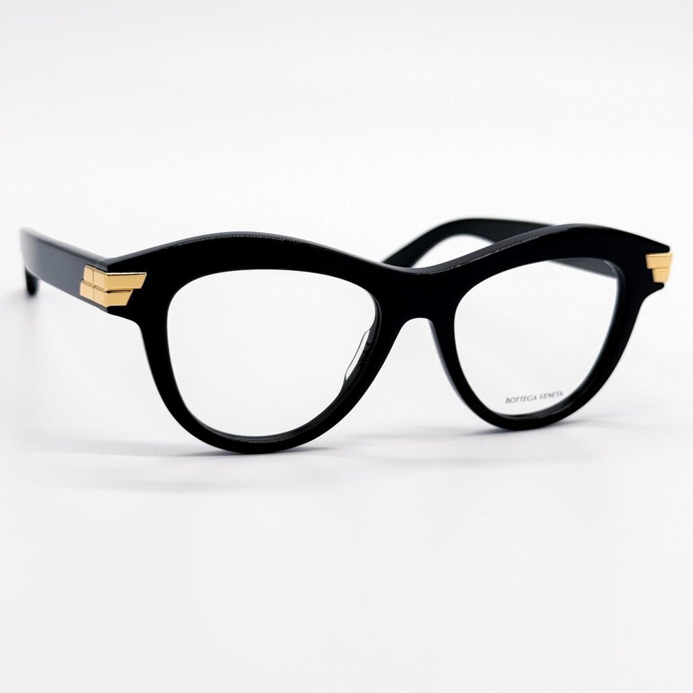 NEW BOTTEGA VENETA EYEGLASSES BV1105O 001 CAT EYE BLACK WOMEN EYEWEAR